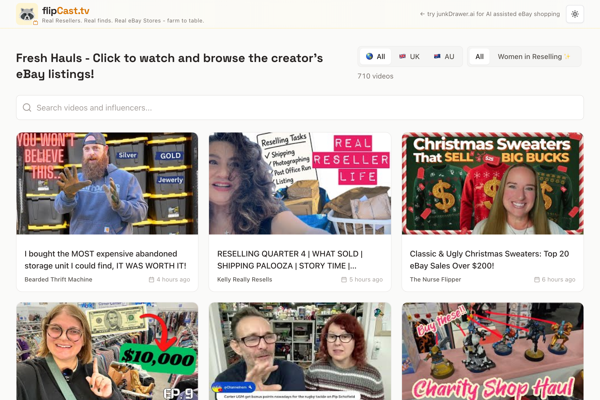 FlipCast.tv interface